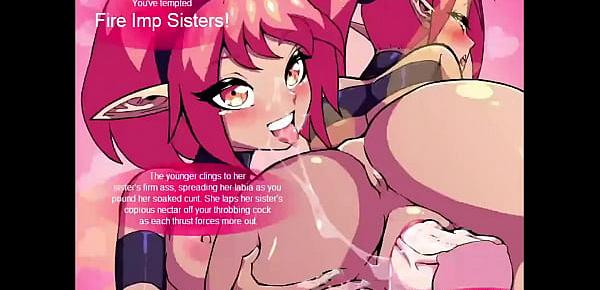  Crimson Keep 1 - Fire Imp Sisters Scenes - Lewd Bonding